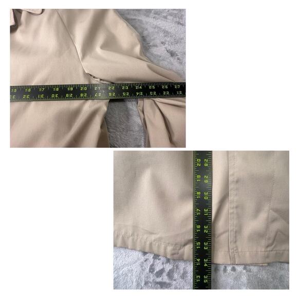 Vintage 80’s Botany 500 Luxury Deep Pile Lining Cream Trench Coat Size 40 Short - Picture 8 of 8
